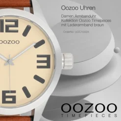 Oozoo Unisex Armbanduhr Timepieces Analog Leder braun UOC1002A
