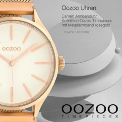 Oozoo Unisex Armbanduhr Timepieces Analog Metall rosegold UOC10692