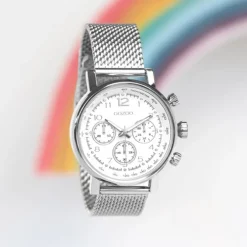 Oozoo Unisex Armbanduhr Timepieces C10900 Analog Edelstahl silber UOC10900