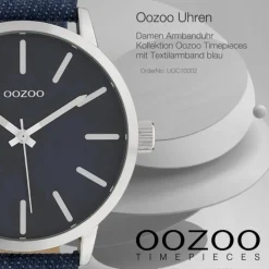 Oozoo Unisex Armbanduhr Timepieces Analog Textil blau UOC10002