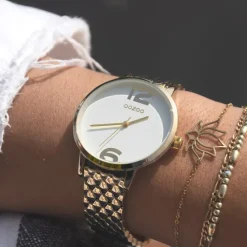 Oozoo Unisex Armbanduhr Timepieces C11022 Analog Edelstahl gold UOC10922