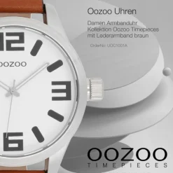 Oozoo Unisex Armbanduhr Timepieces Analog Leder braun UOC1001A