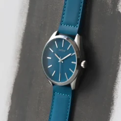Oozoo Unisex Armbanduhr Timepieces Analog Leder blau UOC10321