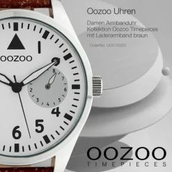 Oozoo Unisex Armbanduhr Timepieces Analog Leder braun UOC10325