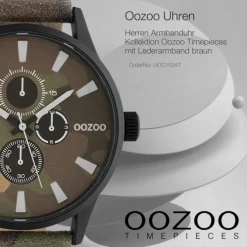 Oozoo Unisex Armbanduhr Timepieces Analog Leder braun UOC10347