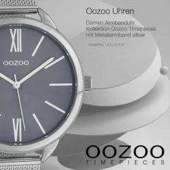 Oozoo Unisex Armbanduhr Timepieces Analog Metall silber UOC10137