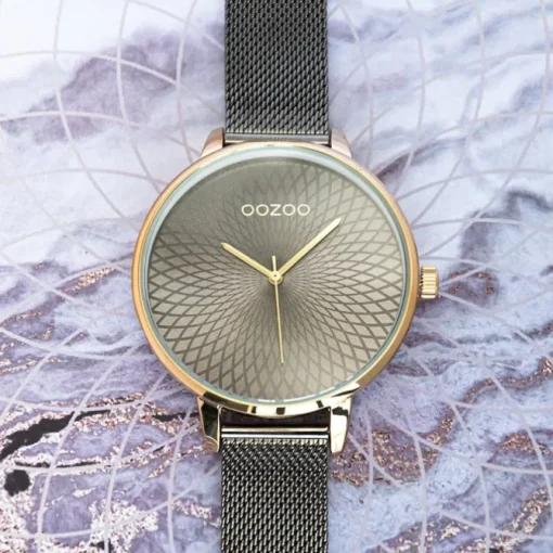 Oozoo Unisex Armbanduhr Timepieces Analog Metall schwarz UOC10554