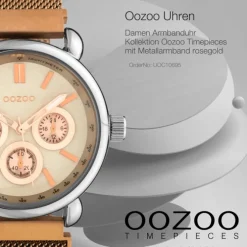 Oozoo Unisex Armbanduhr Timepieces Analog Metall rosegold UOC10695