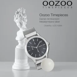 Oozoo Unisex Armbanduhr Timepieces Analog Metall silber UOC10686