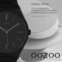 Oozoo Unisex Armbanduhr Timepieces Analog Metall schwarz UOC10524