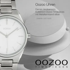 Oozoo Unisex Armbanduhr Timepieces Analog Metall silber UOC10525