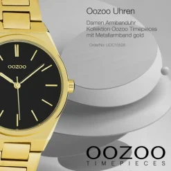 Oozoo Unisex Armbanduhr Timepieces Analog Metall gold UOC10528