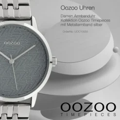 Oozoo Unisex Armbanduhr Timepieces Analog Metall silber UOC10555