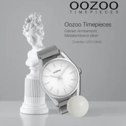 Oozoo Unisex Armbanduhr Timepieces Analog Metall silber UOC10693
