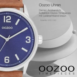 Oozoo Unisex Armbanduhr Timepieces Analog Lederband braun UOC11501