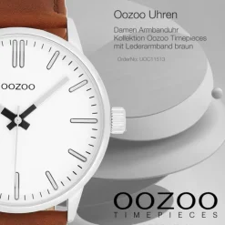 Oozoo Unisex Armbanduhr Timepieces Analog Lederband braun UOC11513