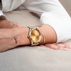 Oozoo Unisex Armbanduhr Timepieces Analog Metallband gold UOC11517