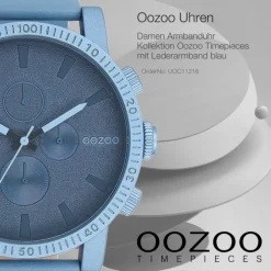 Oozoo Unisex Armbanduhr Timepieces Analog Leder blau UOC11216