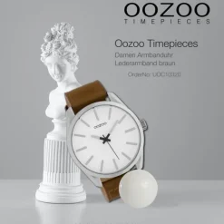 Oozoo Unisex Armbanduhr Timepieces Analog Leder braun UOC10320