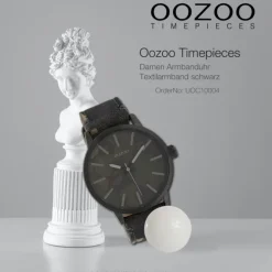 Oozoo Unisex Armbanduhr Timepieces Analog Textil schwarz braun UOC10004