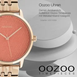 Oozoo Unisex Armbanduhr Timepieces Analog Metall rosegold UOC10559