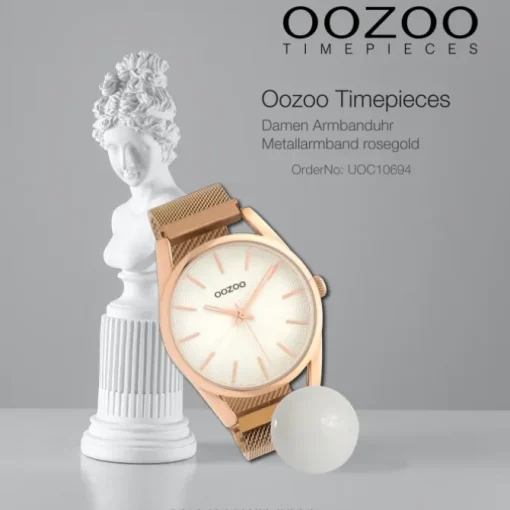 Oozoo Unisex Armbanduhr Timepieces Analog Metall rosegold UOC10694