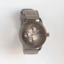 Oozoo Unisex Armbanduhr Timepieces C10907 Analog Leder braun taupe UOC10907