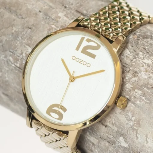 Oozoo Unisex Armbanduhr Timepieces C11022 Analog Edelstahl gold UOC10922