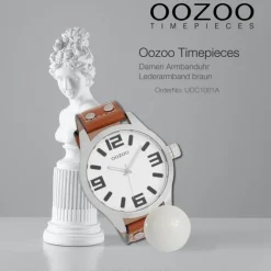 Oozoo Unisex Armbanduhr Timepieces Analog Leder braun UOC1001A