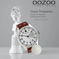 Oozoo Unisex Armbanduhr Timepieces Analog Leder braun UOC10325