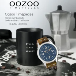 Oozoo Unisex Armbanduhr Timepieces Analog Leder camouflage UOC10352