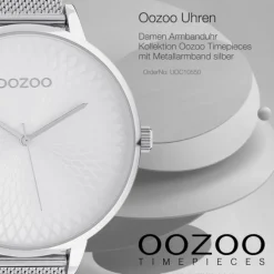 Oozoo Unisex Armbanduhr Timepieces Analog Metall silber UOC10550