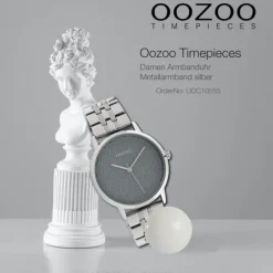 Oozoo Unisex Armbanduhr Timepieces Analog Metall silber UOC10555
