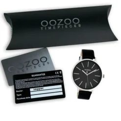 Oozoo Unisex Armbanduhr Timepieces Analog Leder schwarz UOC10569