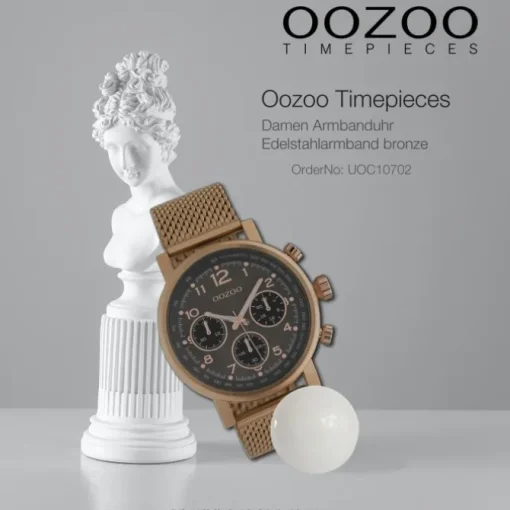 Oozoo Unisex Armbanduhr Timepieces C10702 Analog Edelstahl bronze UOC10702