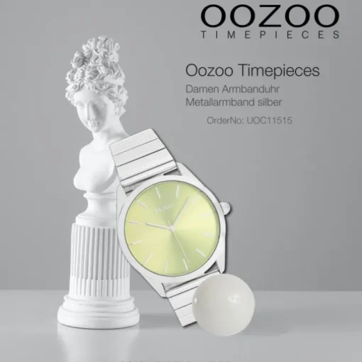 Oozoo Unisex Armbanduhr Timepieces Analog Metallband silber UOC11515
