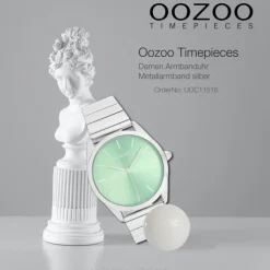 Oozoo Unisex Armbanduhr Timepieces Analog Metallband silber UOC11516