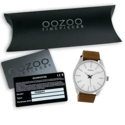 Oozoo Unisex Armbanduhr Timepieces Analog Leder braun UOC10320