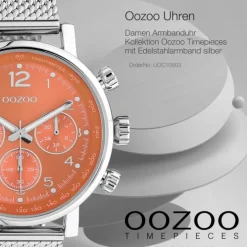 Oozoo Unisex Armbanduhr Timepieces C10903 Analog Edelstahl silber UOC10903