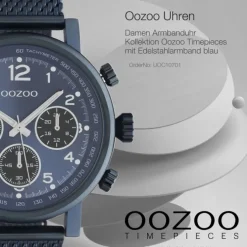Oozoo Unisex Armbanduhr Timepieces C10701 Analog Edelstahl blau UOC10701
