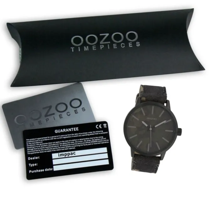 Oozoo Unisex Armbanduhr Timepieces Analog Textil schwarz braun UOC10004