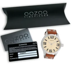 Oozoo Unisex Armbanduhr Timepieces Analog Leder braun UOC1002A