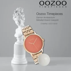 Oozoo Unisex Armbanduhr Timepieces Analog Metall rosegold UOC10559
