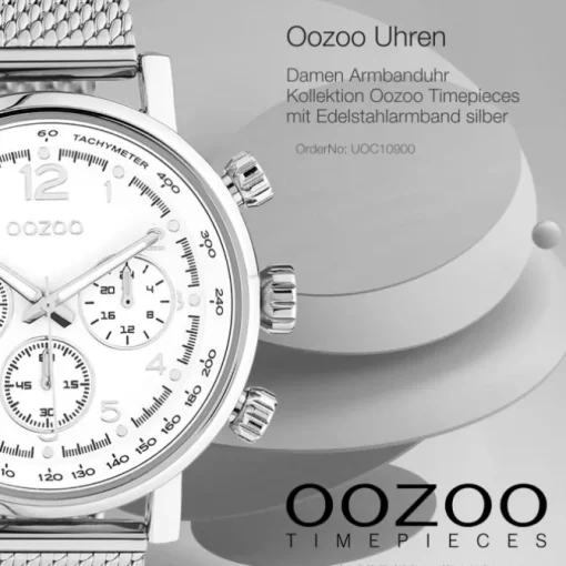 Oozoo Unisex Armbanduhr Timepieces C10900 Analog Edelstahl silber UOC10900