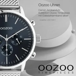 Oozoo Unisex Armbanduhr Timepieces C10911 Analog Edelstahl silber UOC10911