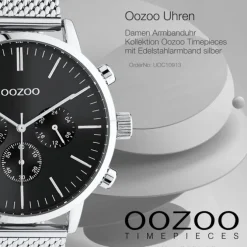 Oozoo Unisex Armbanduhr Timepieces C10913 Analog Edelstahl silber UOC10913