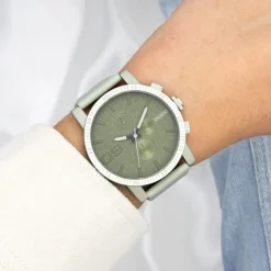 Oozoo Unisex Armbanduhr Timepieces Analog Leder grün UOC11215