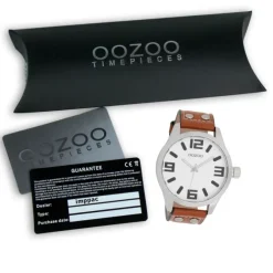 Oozoo Unisex Armbanduhr Timepieces Analog Leder braun UOC1001A