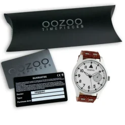 Oozoo Unisex Armbanduhr Timepieces Analog Leder braun UOC10325