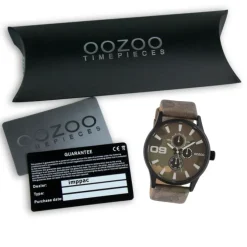 Oozoo Unisex Armbanduhr Timepieces Analog Leder braun UOC10347